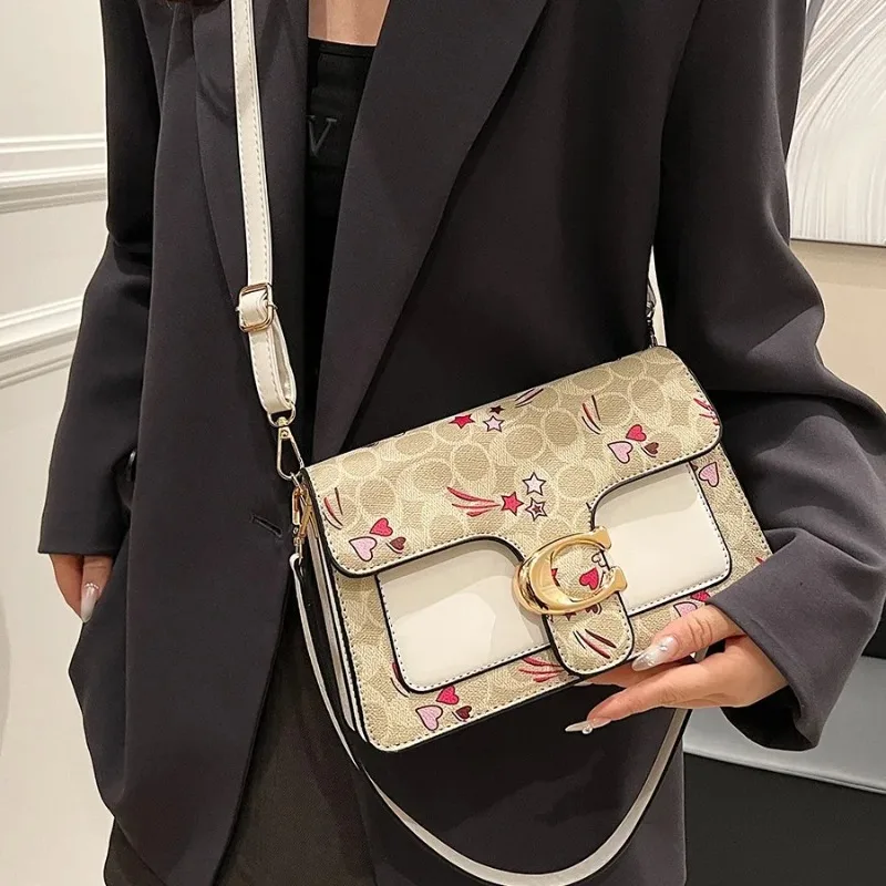 Sac à bandoulière Floral cousu d'été 2025, sac à main sous les bras Boutique pour femmes, sac boîte à rabat Convertible