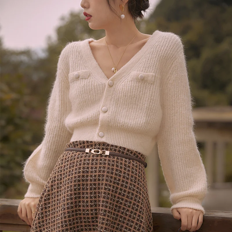 

Свитера Джемперы Женская модная женская одежда для поездок на работу Технические вязаные бесшовные трикотажные изделия Эластичный термоосновной слой