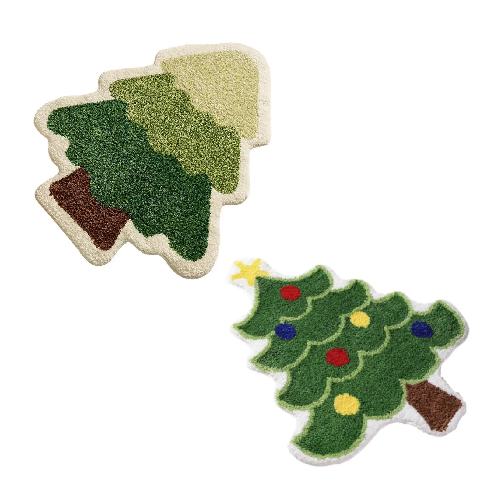 Christmas Tree Rug Soft Gifts Sturdy Professional Nordic Bathtub Carpet