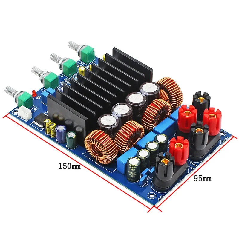 Professional Digital Audio Amplifier Board for Hifi 2.1 Channel Subwoofer, 2*150W+300W High Power Module
