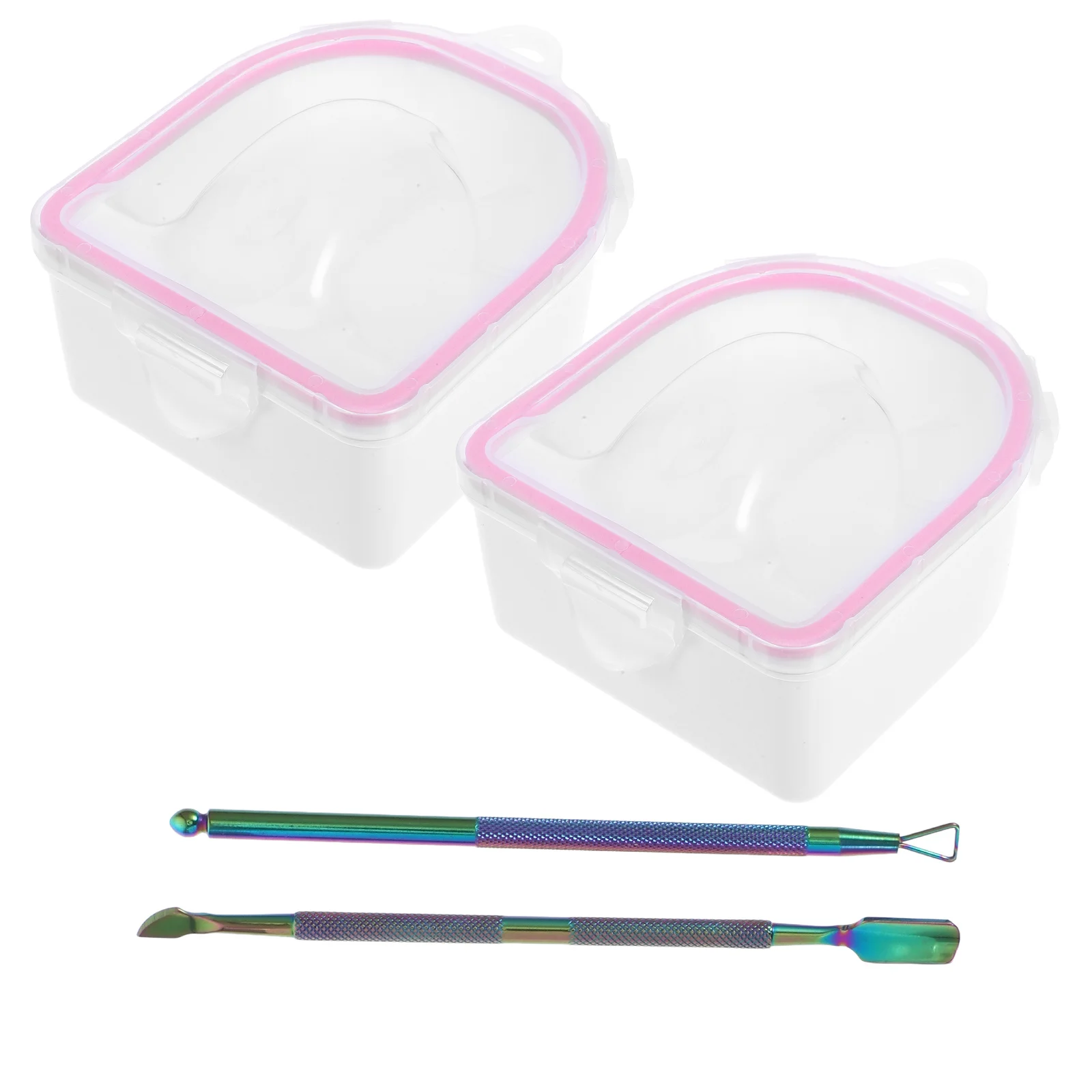 1Set Nagel Einweichen Schüssel Maniküre Werkzeuge Set Hand Beruhigende Spa Erleben Häutchen Erweichung Behandlung Einweichen Schalen