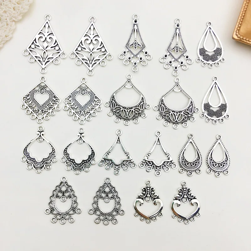 10pcs Antique Color Porous Round Chandelier Connector Charms For DIY Earring Making DIY Jewelry Making Findings Accessories