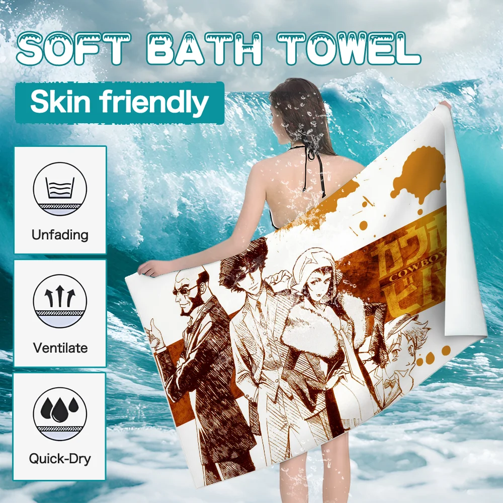 C-Cowboy B-Bebop Anime Towel Ultra Soft Absorbant Quickdry Large Beach Towels Personalized Gym Sport Bath Towels