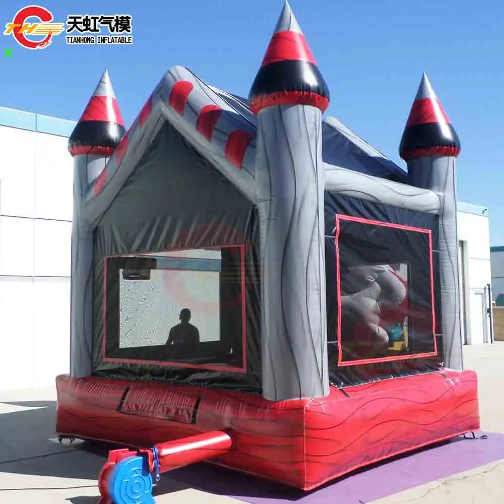 2026 novo design 4x3.6m inflável bouncer de natal transporte rápido ao ar livre castelo inflável moonwalk com ventilador