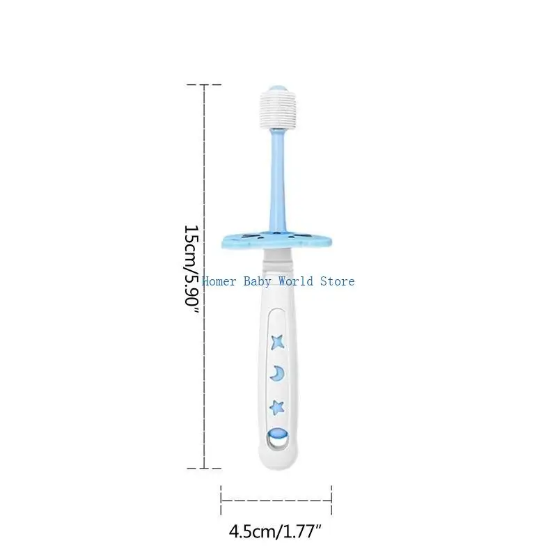 B2QD-cepillo dientes para bebé, 360 grados, cepillo dientes, cerdas suaves, cepillo dientes para niños 1 a 6
