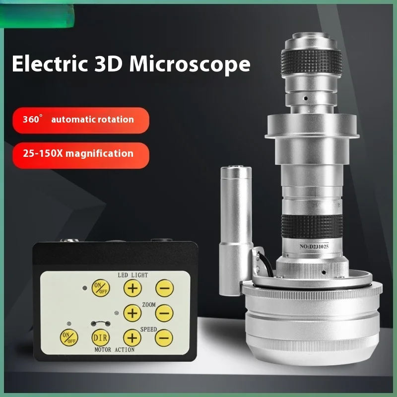 

Manual/motorized lens 360 degree rotation 3D high definition electron microscope high depth of field large field of view