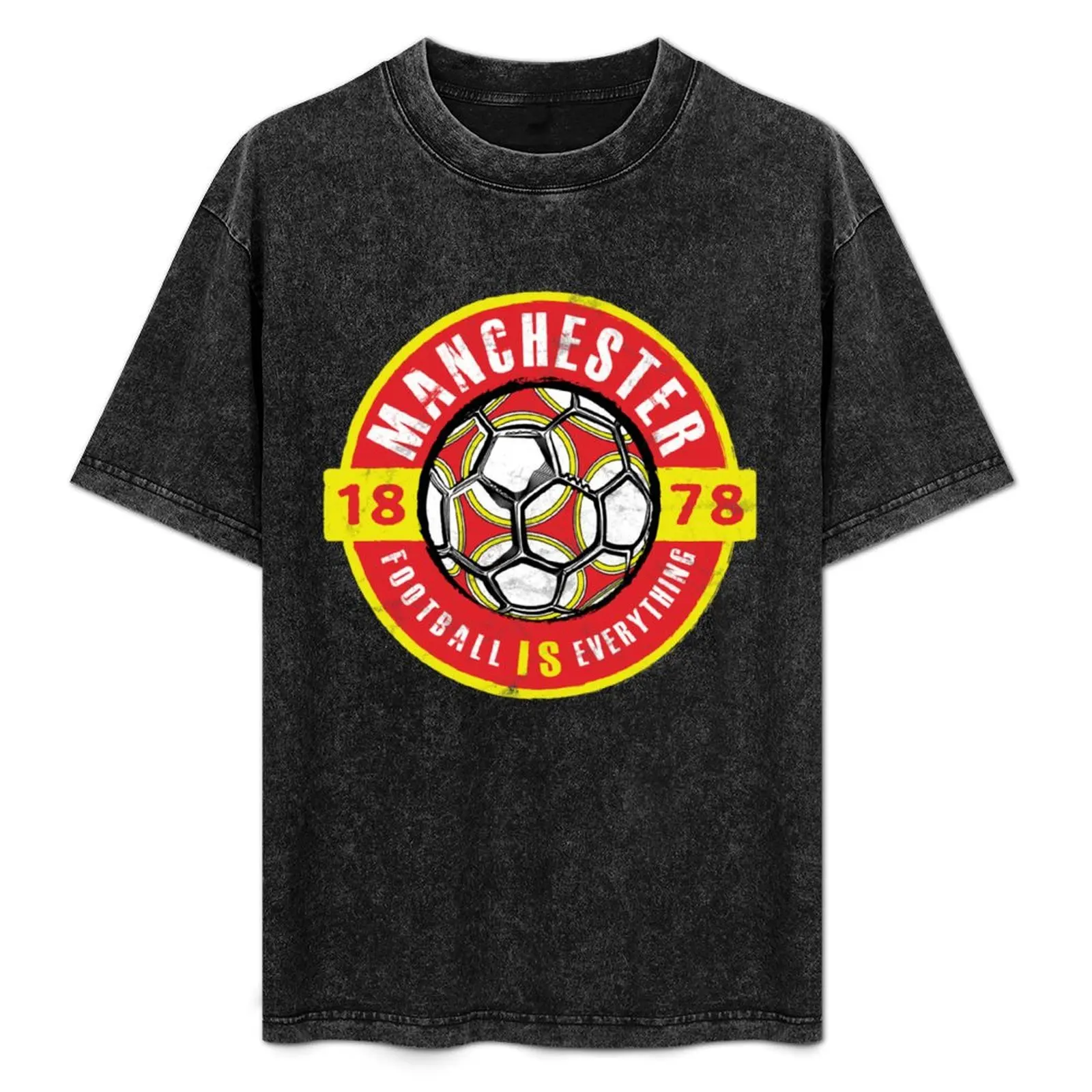 

Football Is Everything - Manchester Fan Vintage T-Shirt Casual Minimalist Short Sleeve Top