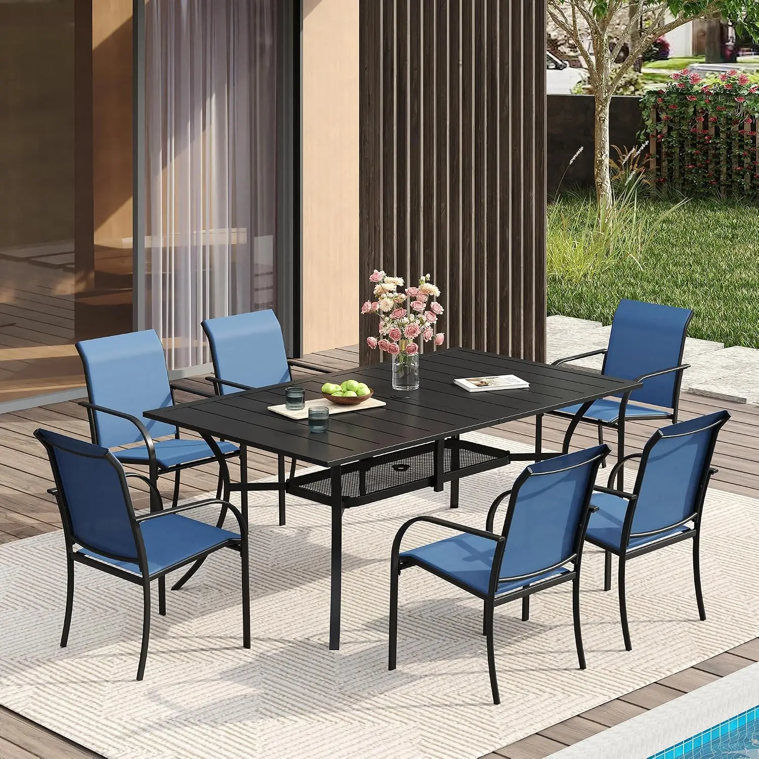 7-Piece Patio Dining Set for 6, 59