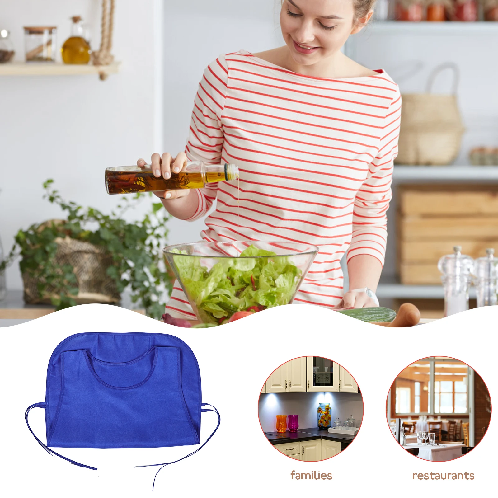 

Waterproof Apron For Kitchen Cooking Baking Cleaning Workshop Painting Diy Hair Stylist Garden Grilling Workwear