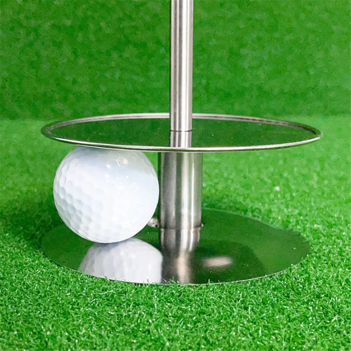 Golf Training Cups with Flag Concise Turnover Prevent Golf Cups for Competition Portable Stainless Steel Golf Hole Cup