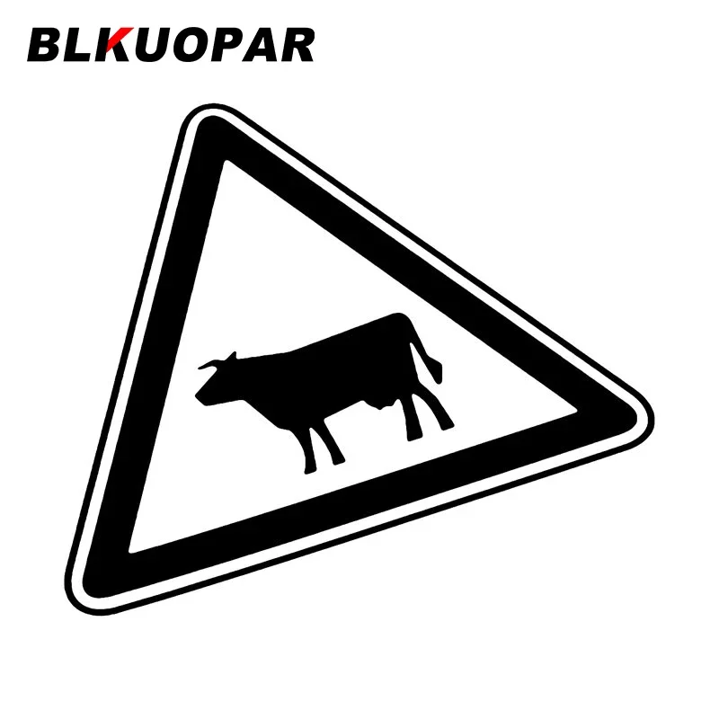 

BLKUOPAR Fashion Warning Mark Vee Car Stickers Vinyl Car Wrap Decal Die-cut Personality Motorcycle Bumper Creative Decoration