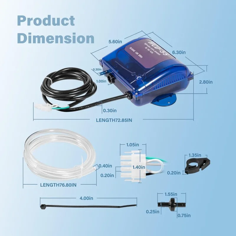 ChuangQian-HCD-55スパオゾン発生器キット、ハイ出力オゾン発生器、ホットタブとスイム用のtasathon、ユニバーサル、120v 240v