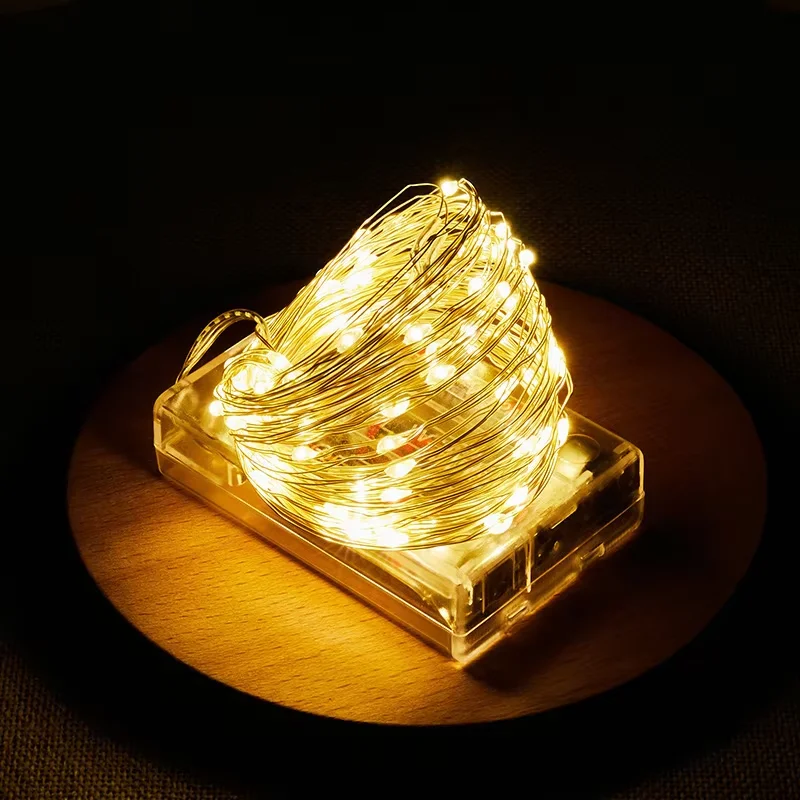 1-10m Chrismtas Wedding Fairy Garland Lamp Festoon Light String Battery Power for New Year 2027 Home Party Bedroom Decoration