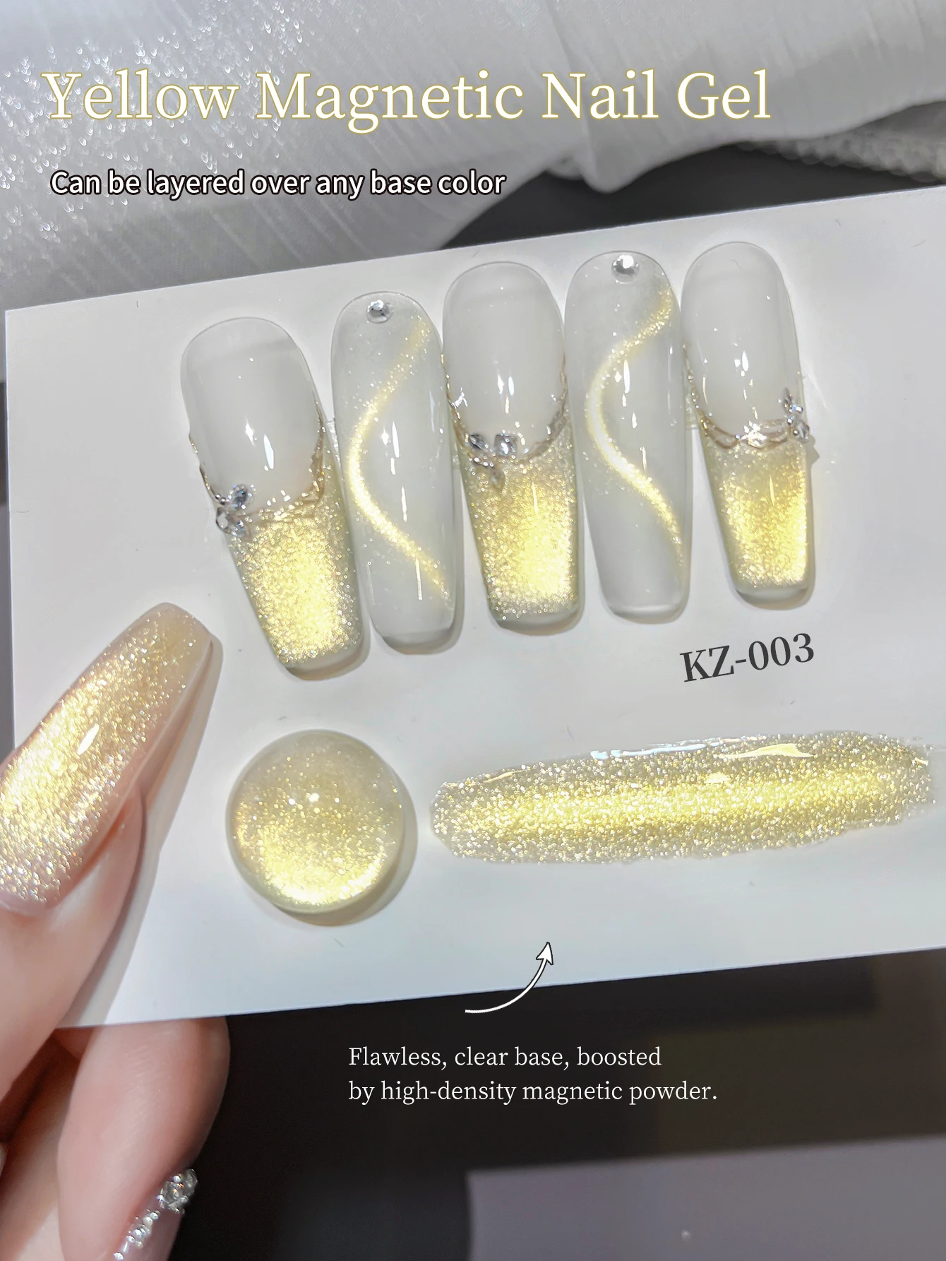 XEIJAYI 1pc 40ML Universal Golden Light Cat Eye Nail Gel Polish Semi Permanent Nail Art Soaking UV LED Nail Salon DIY Nail Salon