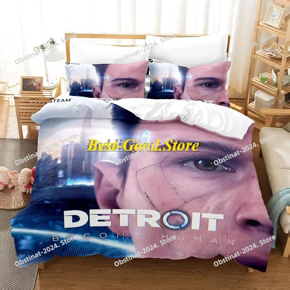 

Detroit become human Bedding Set Single Twin Full Queen King Size Bed Set Aldult Kid Bedroom Duvetcover Sets Game Bed Sheet Set