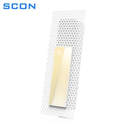 SCON LED Recessed Trimless Step Light Indoor Skirting Wall Light Rectangle Invisible Stair Light for Hallway Bedroom Stairway