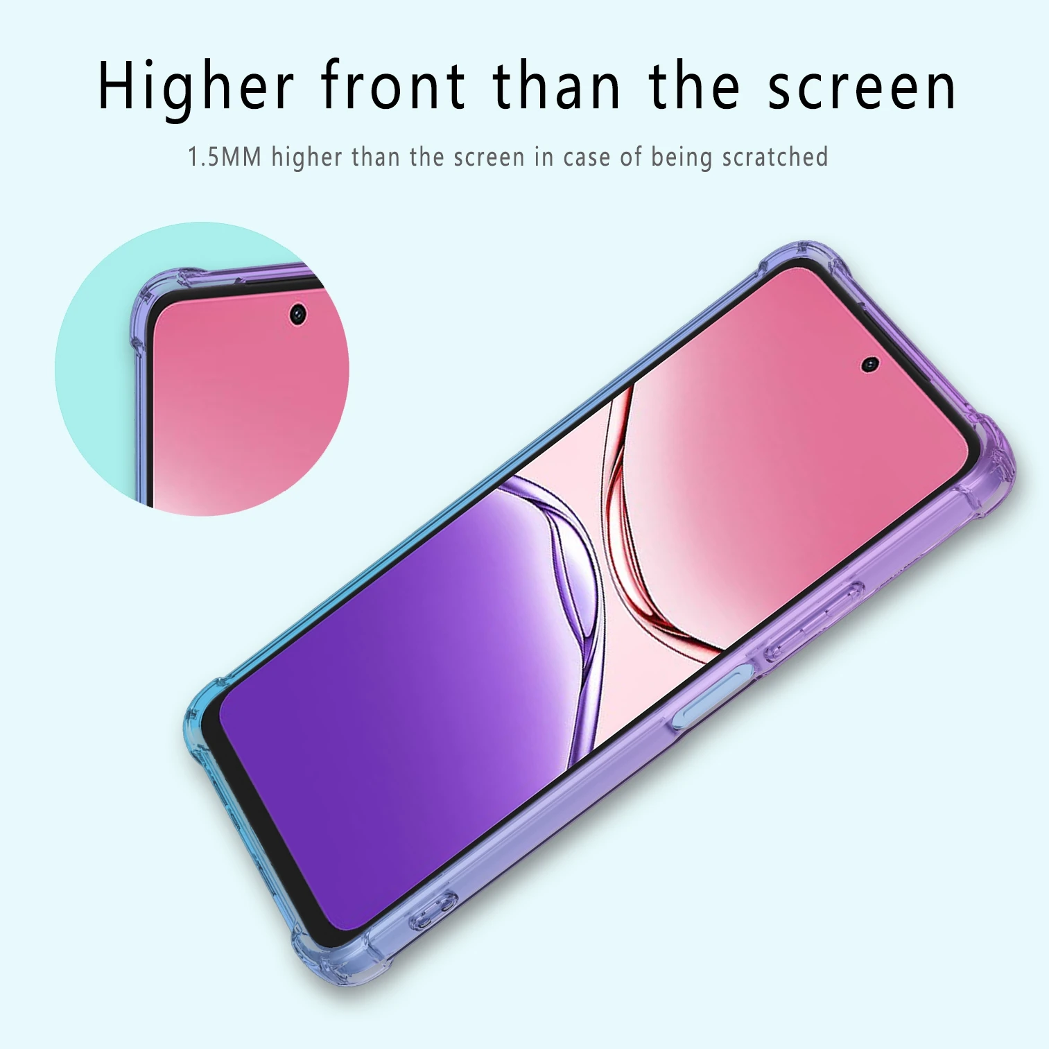 Gradientowa poduszka powietrzna TPU Case dla OPPO A5 Pro 5G 4G Ochronna, odporna na wstrząsy obudowa Fundas Coque Capa