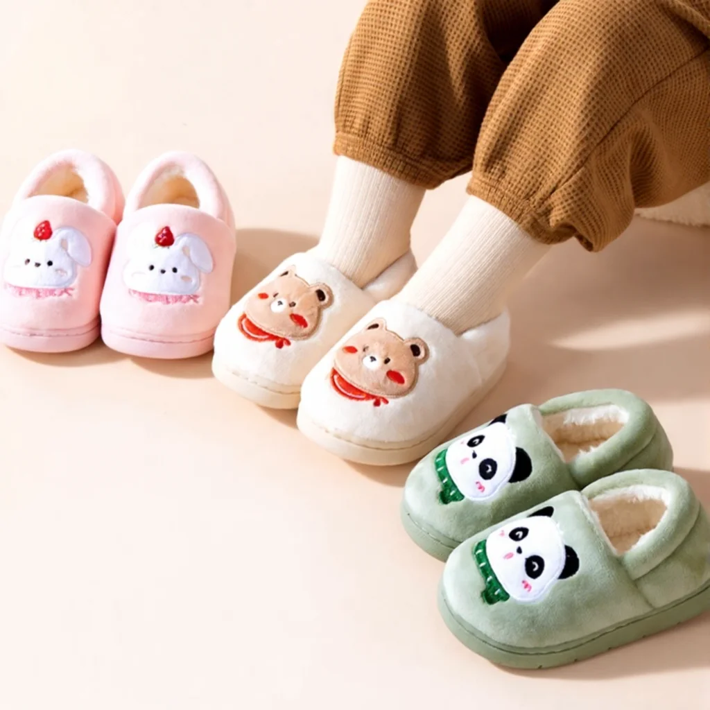 

Cute Cartoon Toddler Slippers Boys Girls House Shoes Little Kids Home Indoor Bedroom Soft Comfortable Warm Winter Slipper