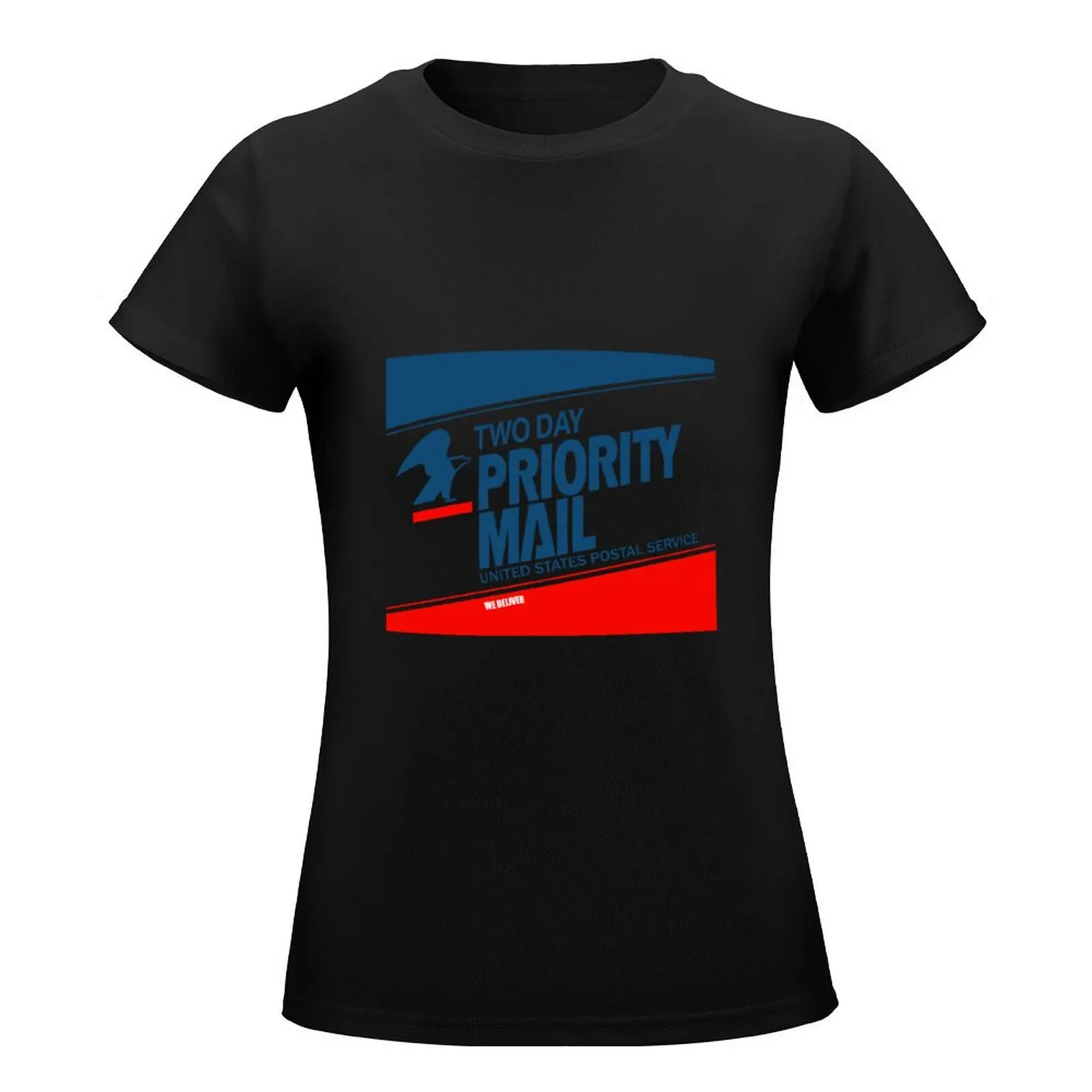 Classic 80s Two Day Priority Mail T-Shirt Female clothing Short sleeve tee funny workout shirts for Women