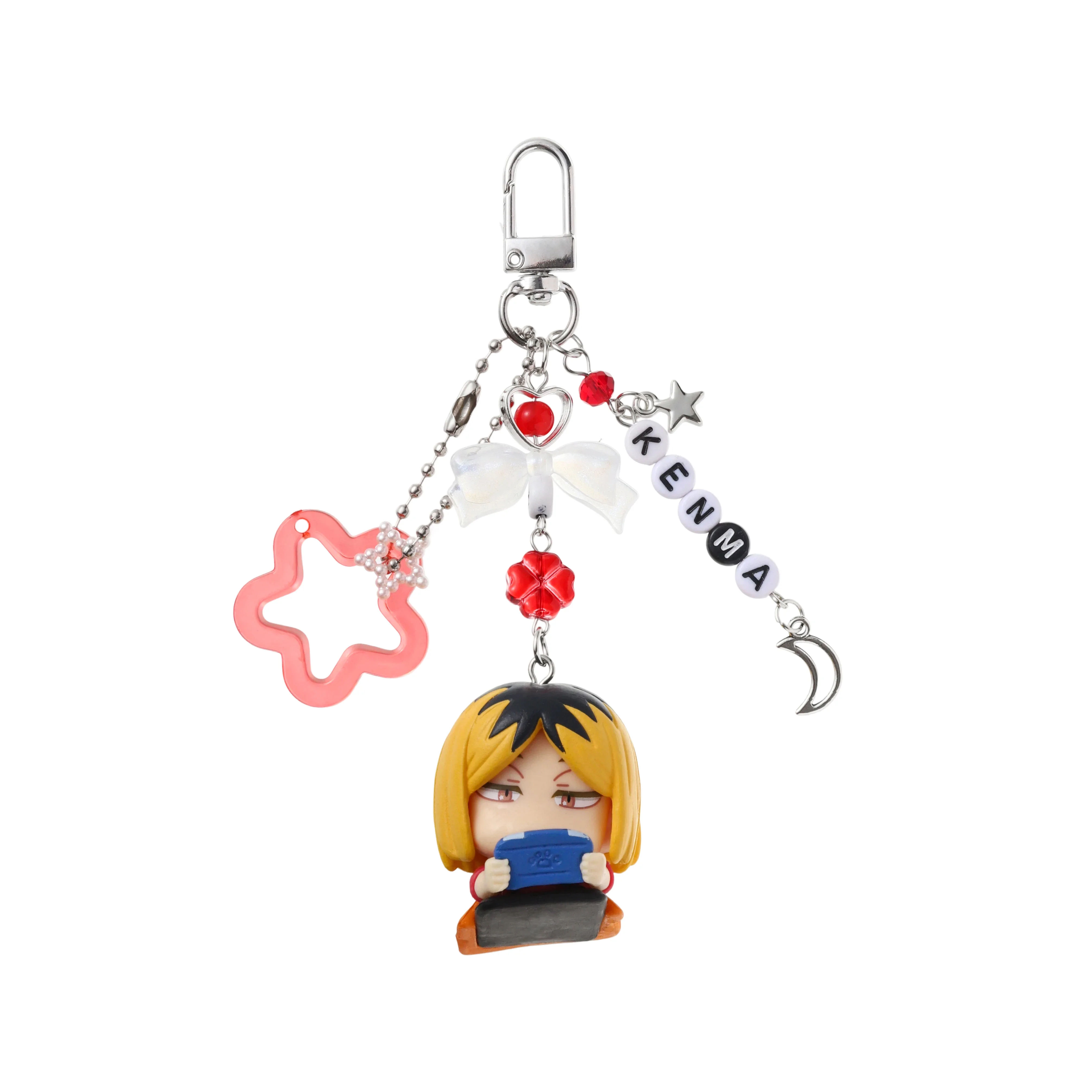 Picture 5: Charm handmade bead Haikyuu inspired keychains  Y2K