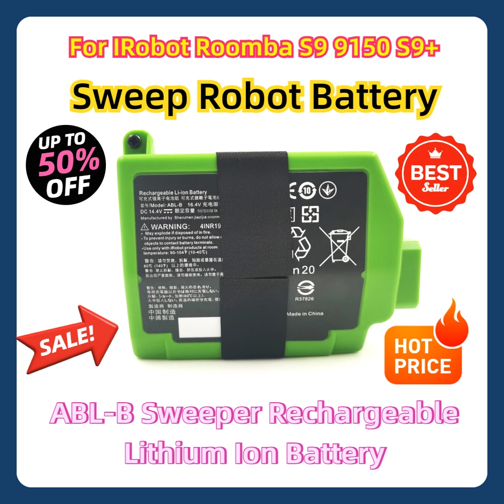 For IRobot Roomba S9 9150 S9+ Sweep Robot Battery ABL-B Sweeper Rechargeable Lithium Ion Battery