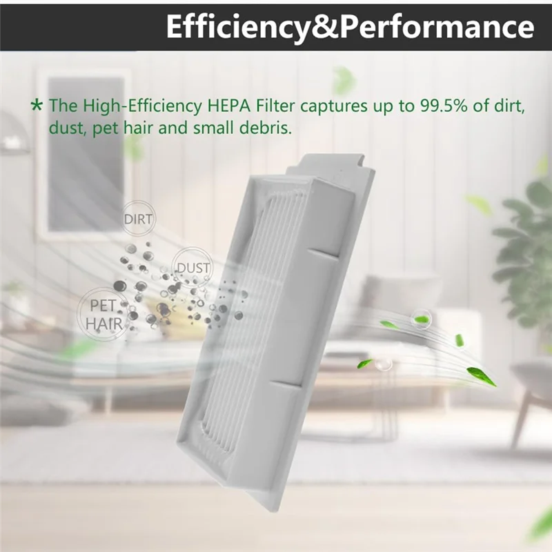 -ABPO Für Ecovacs Deebot T30S Roboter Staubsauger Zubehör Hauptseitenbürste Hepa-Filter Mopp Tuch Staubbeutel