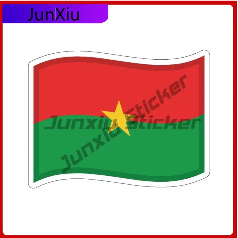 

Burkina Faso Flag Sticker Decorations Accessories Decal Bicycle Skateboard Laptop Rv Camper Windows Windshield Laptop Phone Pvc