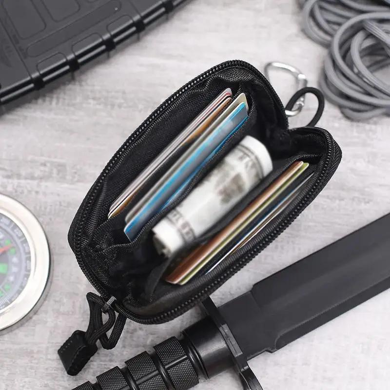 Multi-functional Outdoor Hiking Bag EDC Accessory Waist Pack Portable Card Holder Key Pouch Mini Coin Purse for Outdoor Travel