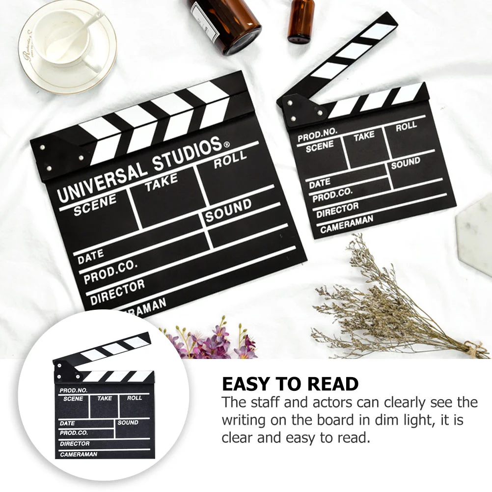 Black Clapper Board Action Slate Clap Foto Requisiten Professionelle Filmregisseure Clapboard Holzfilm Film Clapperboard