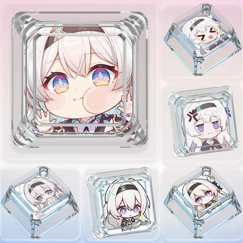 Sıcak Satış Uçak Gemisi Anahtar Demir Çöküş Ateşböceği Anahtar Kapağı Anime Kişilik Tek Şeffaf Anahtar Kapağı Dekorasyon Oyuncak Hediyeler