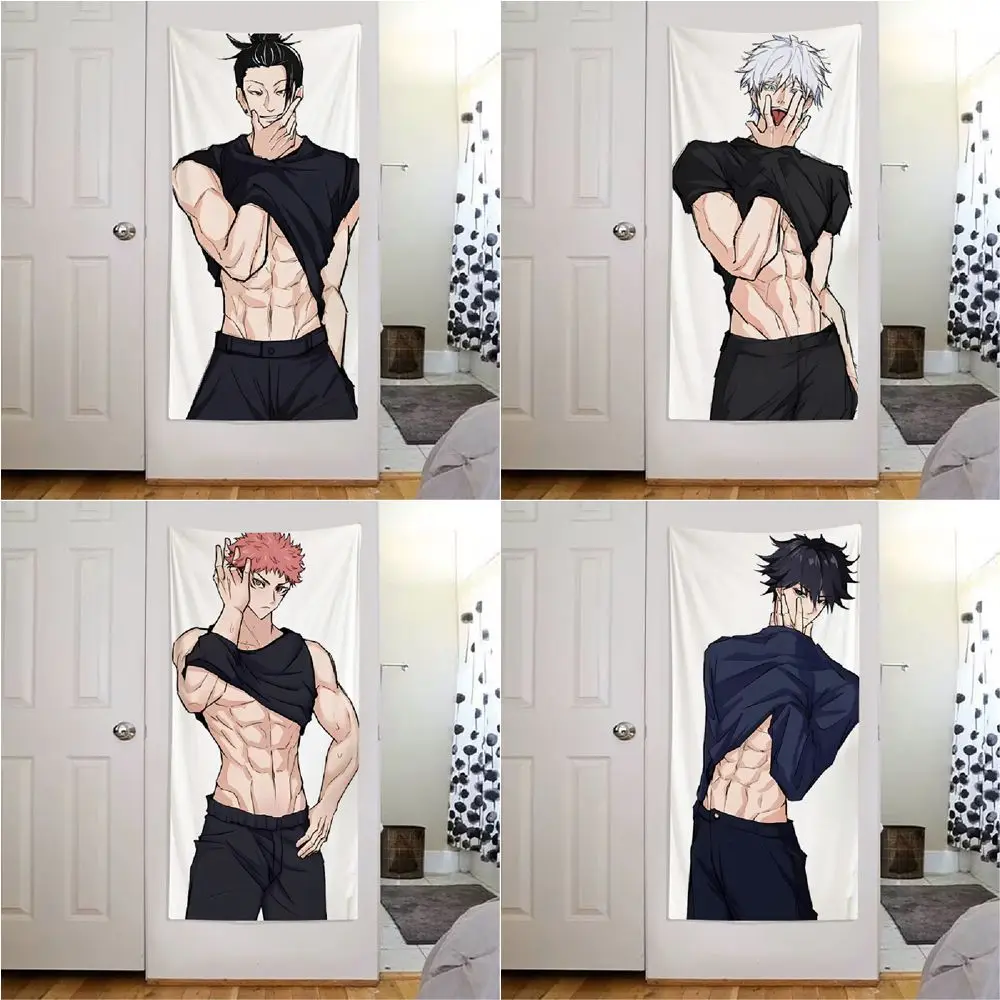 

Anime Satoru Gojo Jujutsu Kaisen Life-size Posters Cosplay Playbill Cartoon Halloween Xmas Background Cloth Decorate Birthday