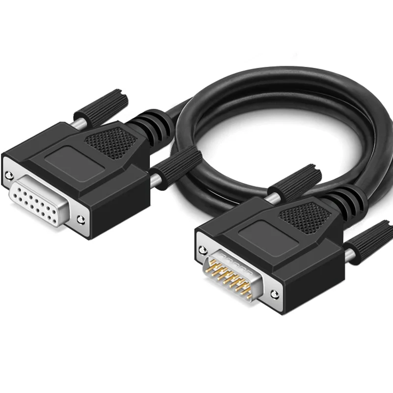 

NEW PVC Shielded Two Rows DB15 15Pin Male to Male Female Extension Cable