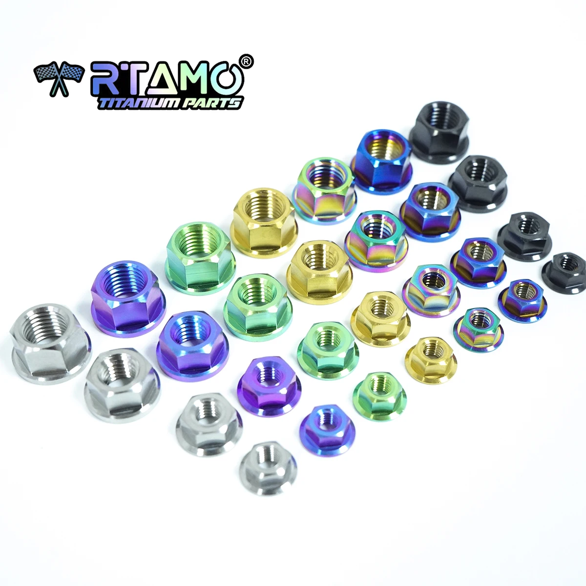 RTAMO Титановая гайка M5 M6 M8 M10 M12 M14 для мотоцикла, велосипеда, автомобиля, гайка Gr5 (1 шт.)
