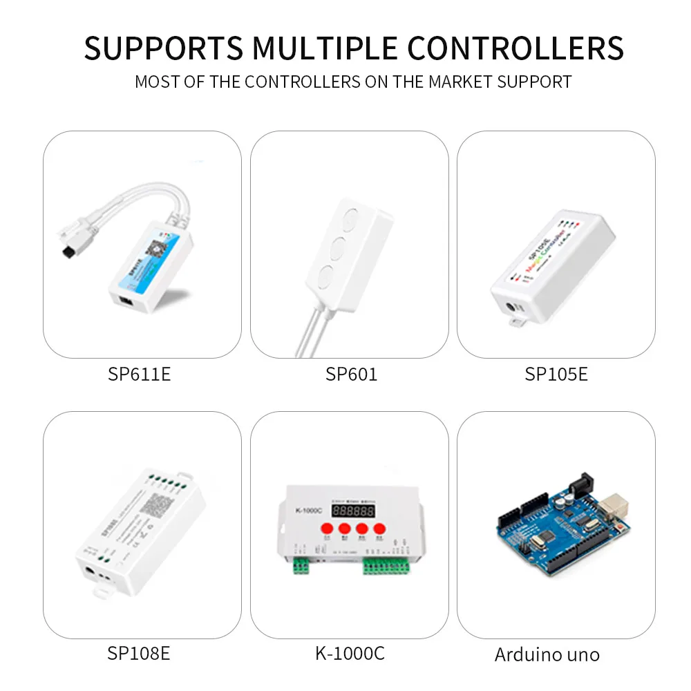 WS2812 leds Ring WS2812B Built-in IC RGB Full Color Round Individually Addressable Led Circle 8/12/16/24/32/40/48/60/241LedsDC5V