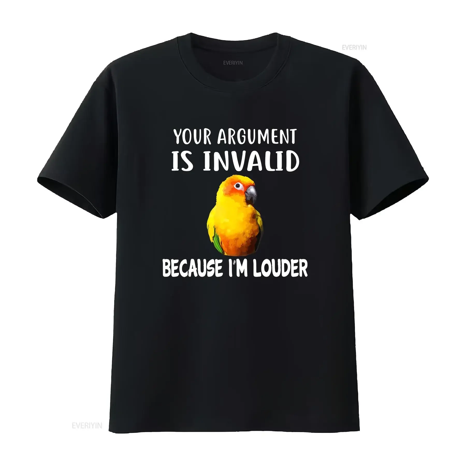Funny I'm Louder Sun Conure Parrot Bird Apparel T shirt vintage Washed Stylish Versatile Soft fashion graphic Comfortable