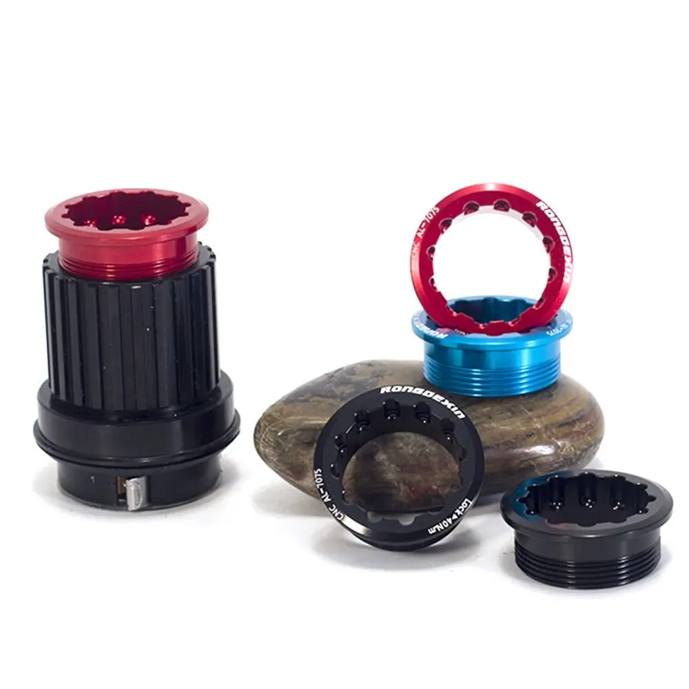 

Wear-Resistant Bike Lock Ring Freewheel Deepened Grooves Flywheel Locking Cover 12 Speed Aluminum Alloy Bicycle Components