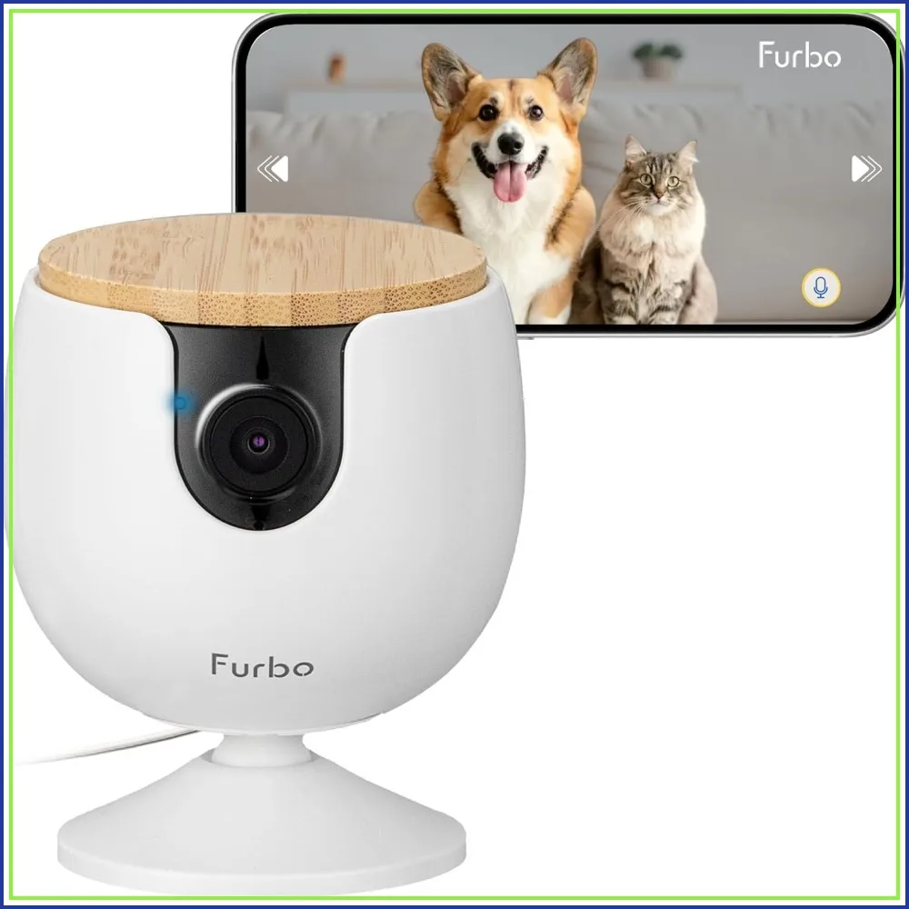 Smart Pet Camera with Barking Alerts, Treat Tossing, 2-Way Audio, No Subscription