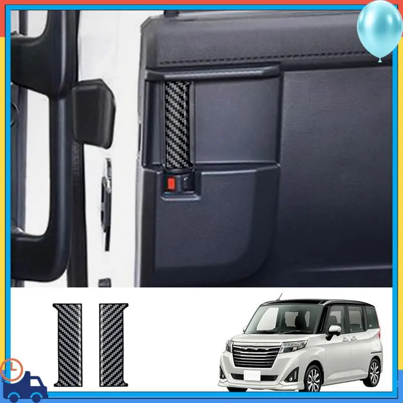 

L37A-Car Middle Door Handle Trim Sticker Inner Handle Decorative Strip For Toyota ROOMY 2022 Carbon Fiber