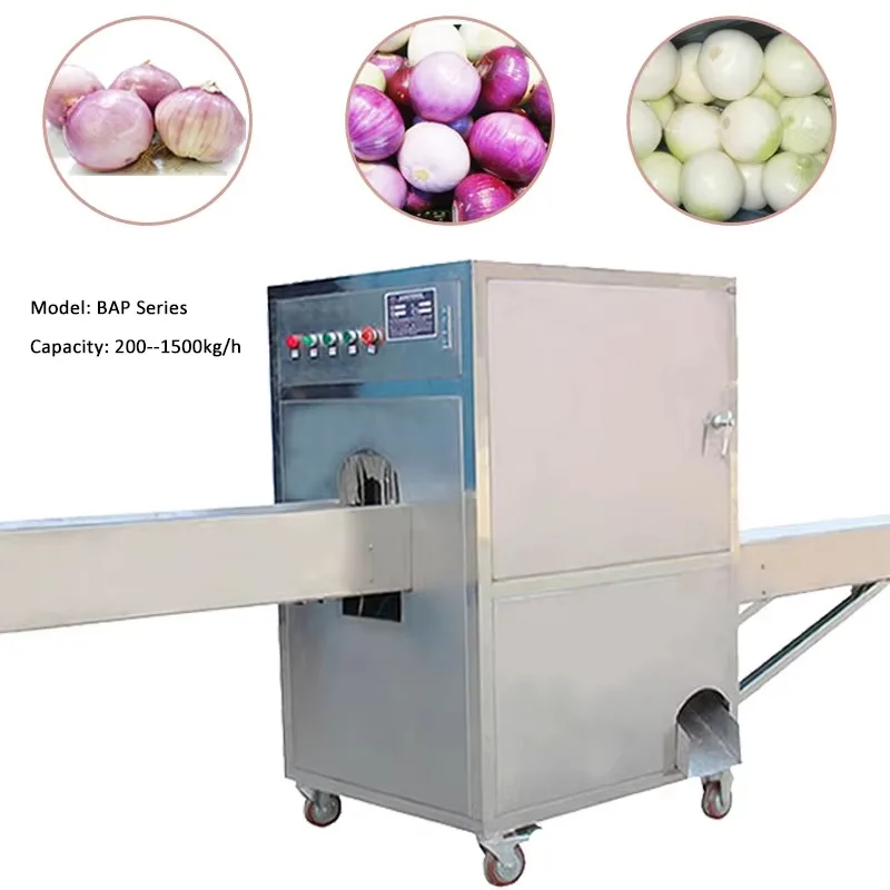 Automatic Onion Peeling and Cutting Production Line Stainless Steel Vegetable Processing Machine for Food Factory