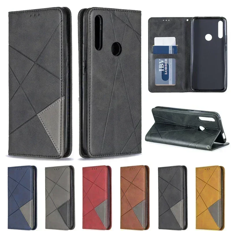 Magnetic Leather Case on For Huawei P40 P30 P20 Lite P 40 Pro Honor 9X 8A 10i 20i Y5 Y6 Y7 Psmart 2019 Case Flip Stand Cover