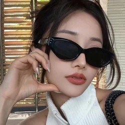 2024 New release Cat-eye  Vintage Classi Luxuriousc Y2k Fashion Trend UV400 Women's Small Frame Designer Sunglasses