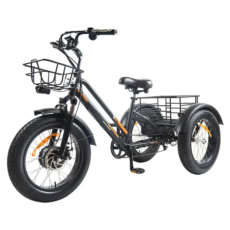 wholesaler adults 750w/500W 3 wheel car cargo electric chinese electric tricycle fat tire electric tricycle