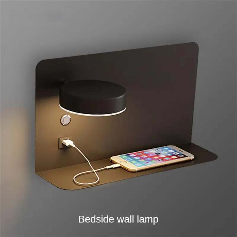 

With Switch Bedside Lamp Simple Style Led Wall Lights Interface Fashion Long Endurance Night Lighting Lamps Not Dazzling