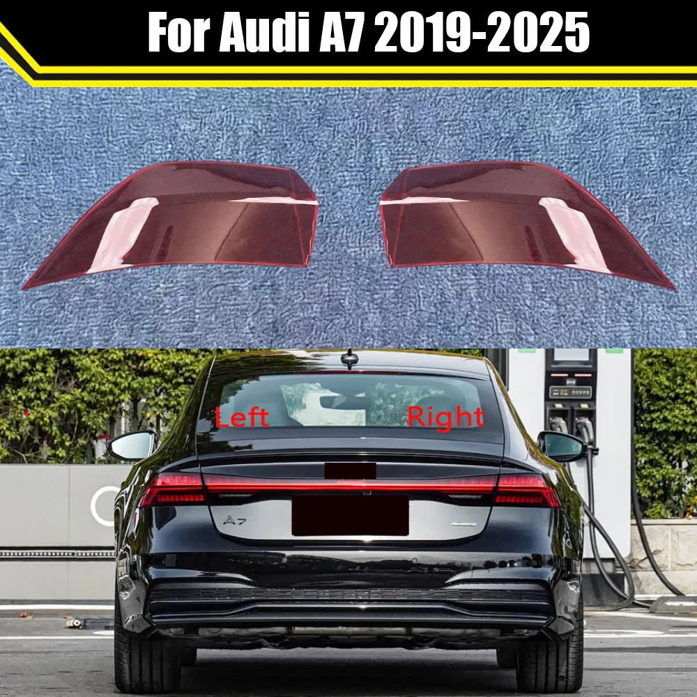 

For Audi A7 2019-2025 Outside Car Rear Taillight Shell Brake Lights Shell Replacement Auto Rear Shell Cover Mask Lampshade