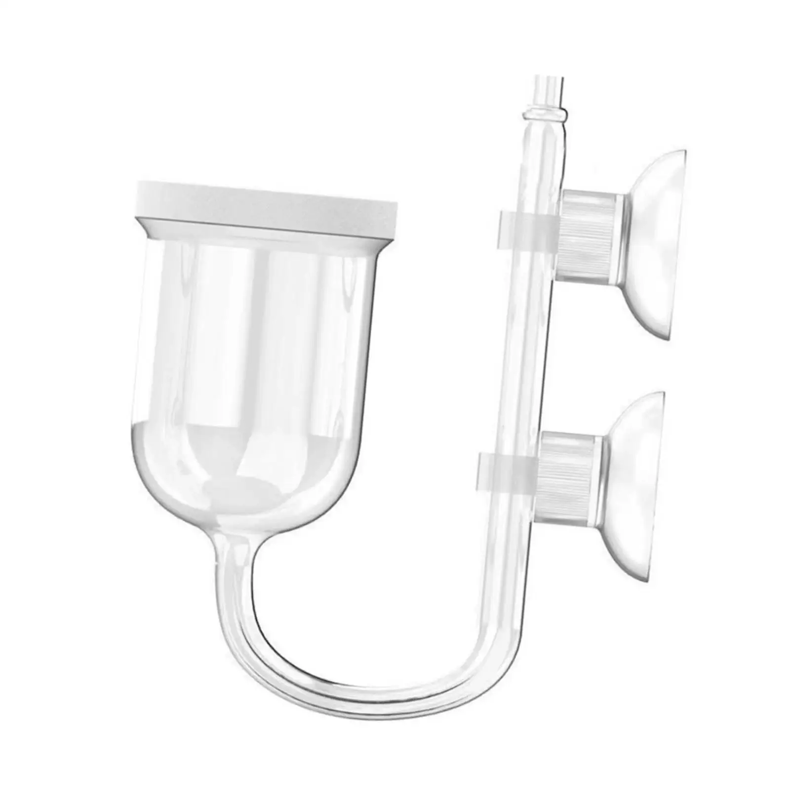 Aquarium CO2 Diffuser Clear Glass Integrated Bubble Counter 3.5cm for Fish Tank Plant Boosting