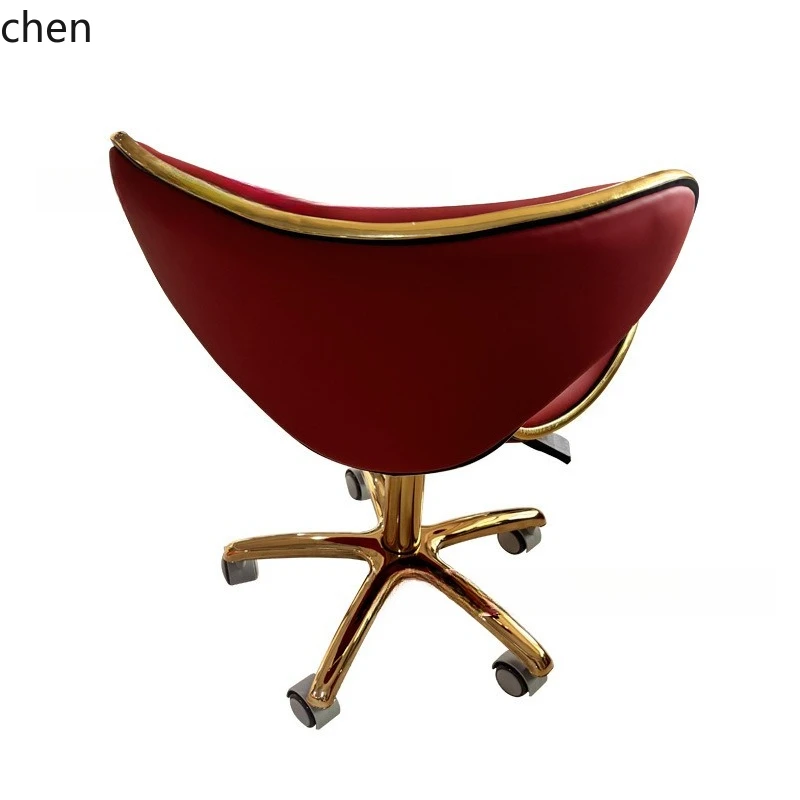 Beauty Stool Technician Chair Adjustable Nail Tattoo Computer Chair with Backrest Saddle Hairdressing Rolling Large Work Chair