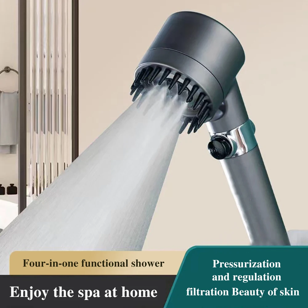 

High Pressure Handheld Shower Head, Anti-clog Nozzles, Massage and Skin Beauty, 3 Mode