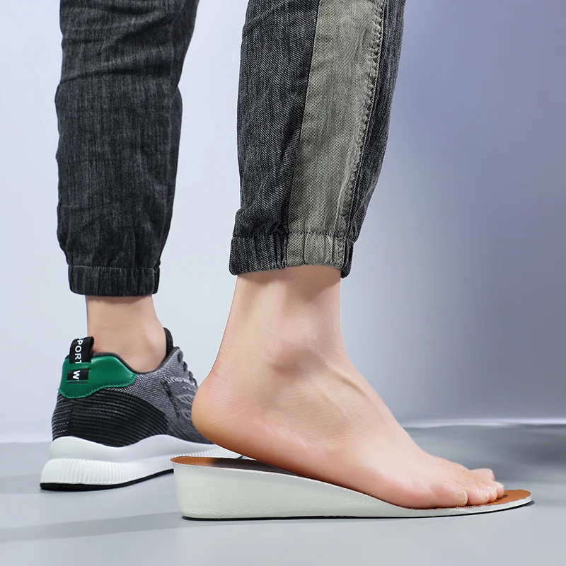 Men Chunky Sneakers Booster Shoes Elevator Man Lift Sports Height Increase Insole 6cm Plus Size 37-46 Leisure Fashion