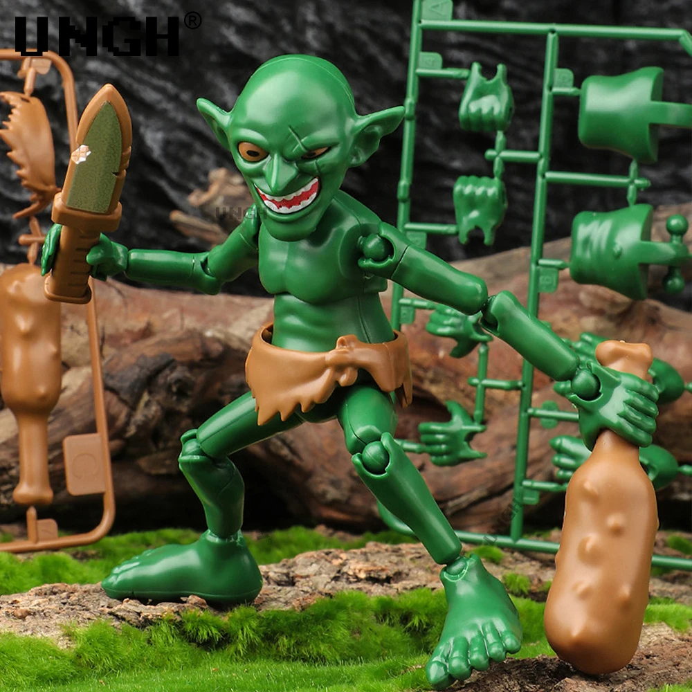 Goblin Multi-Gelenk-Roboter-Elfen-Bausatz, 3D-gedruckter Baustein, 3D-Puzzle, Spielmonster-Modell, Actionfigur – Detail 6