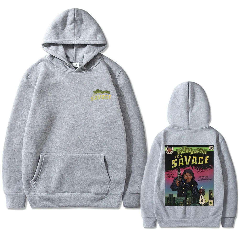 Rapper Metro Boomin 21 Savage Graphics Hoodie Men Women Hip Hop Oversized Sweatshirt Men's Fashion Vintage Hoodies Streetwear